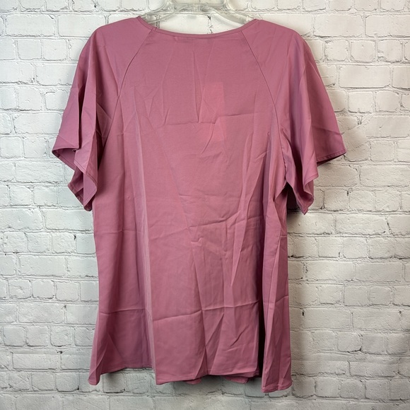 BloomChic Pink Tie Front Keyhole Top Size Large - Picture 6 of 6